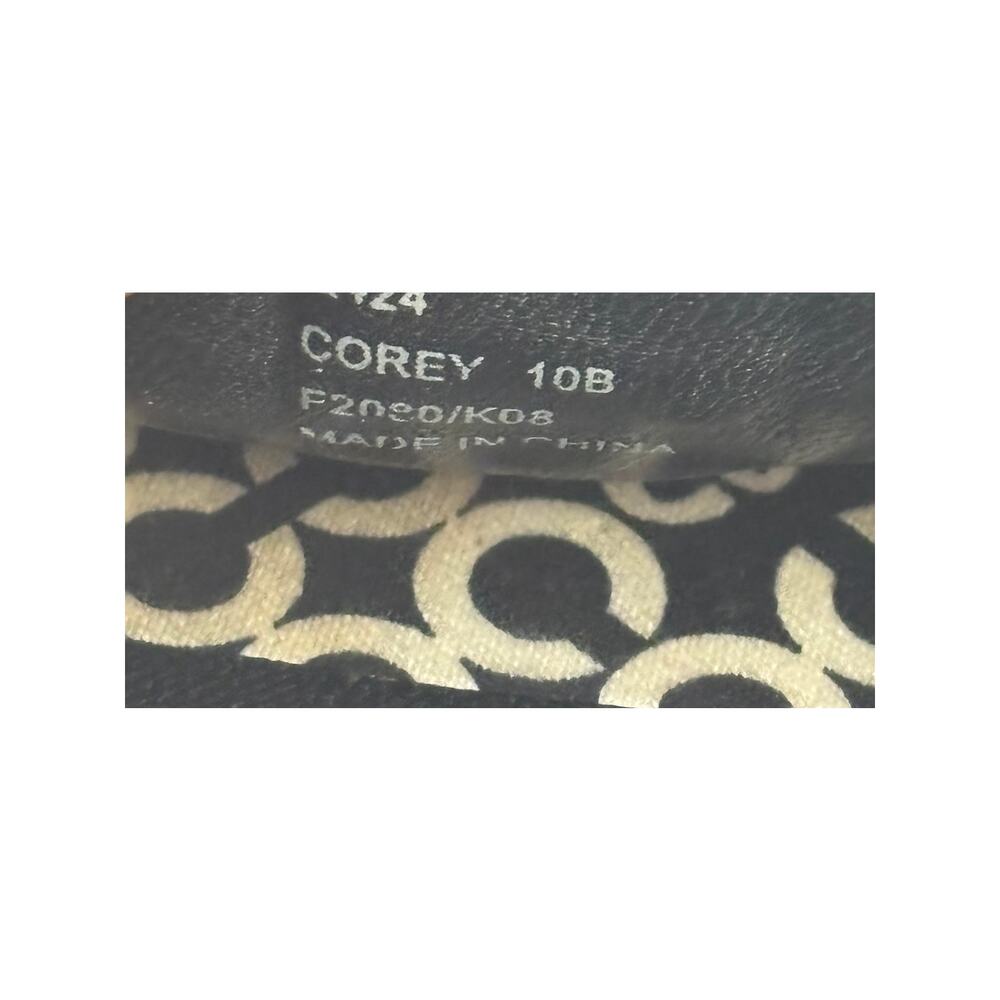Coach Corey Black & White Signature Print Peep Toe Heels Size 10 AS IS #38 - Picture 8 of 10